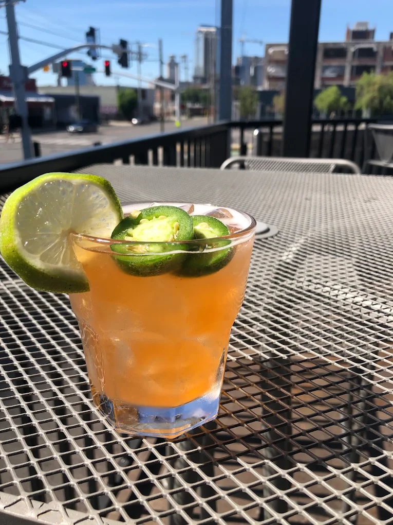 Fat Kat Slim's cocktail on patio